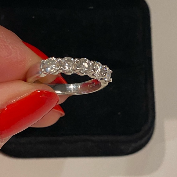 SOLD- Genuine 14k white gold 5 Diamond Band - Picture 8 of 13